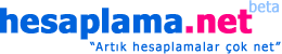 HESAPLAMA.NET - Artık hesaplamalar çok net